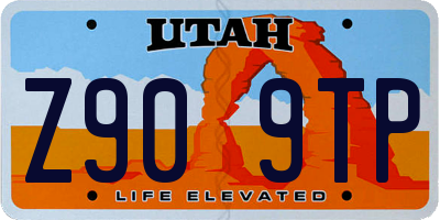 UT license plate Z909TP