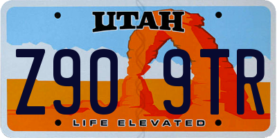 UT license plate Z909TR