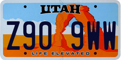 UT license plate Z909WW