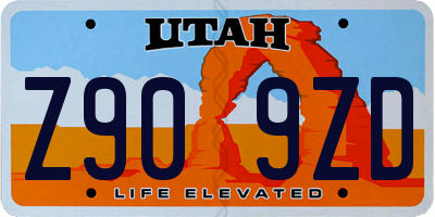 UT license plate Z909ZD