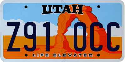 UT license plate Z910CC