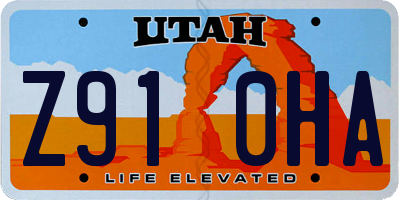 UT license plate Z910HA