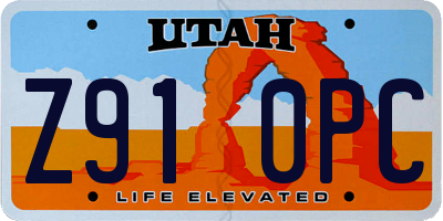 UT license plate Z910PC