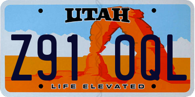 UT license plate Z910QL