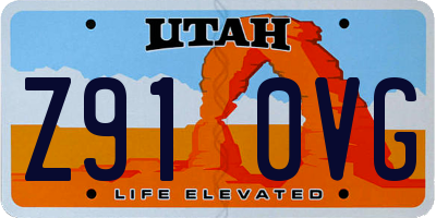 UT license plate Z910VG