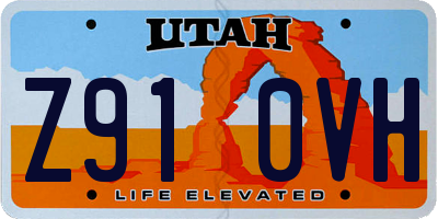 UT license plate Z910VH