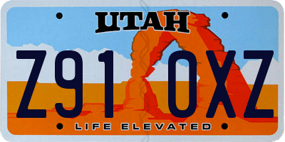 UT license plate Z910XZ