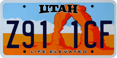 UT license plate Z911CF