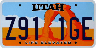 UT license plate Z911GE