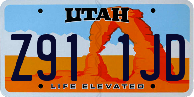 UT license plate Z911JD