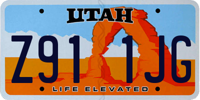 UT license plate Z911JG