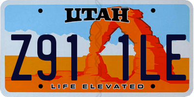 UT license plate Z911LE