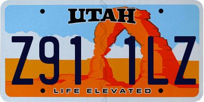 UT license plate Z911LZ
