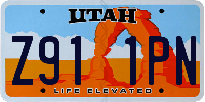 UT license plate Z911PN