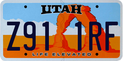 UT license plate Z911RF