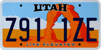 UT license plate Z911ZE