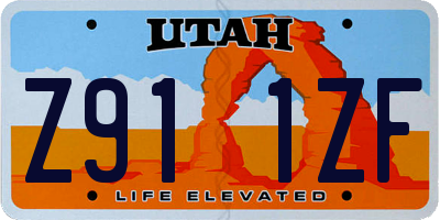 UT license plate Z911ZF
