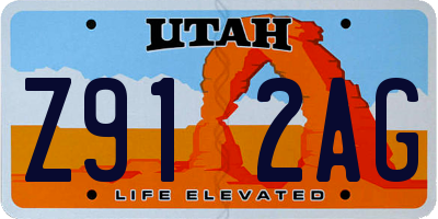 UT license plate Z912AG