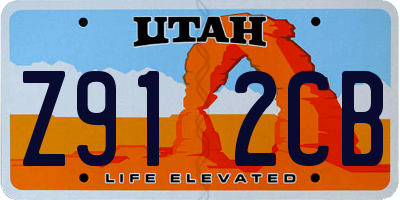 UT license plate Z912CB