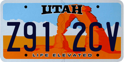 UT license plate Z912CV