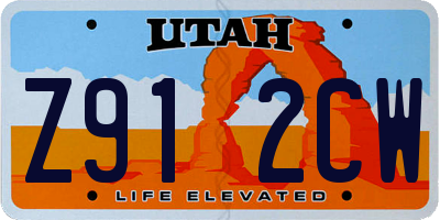 UT license plate Z912CW