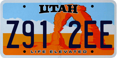 UT license plate Z912EE