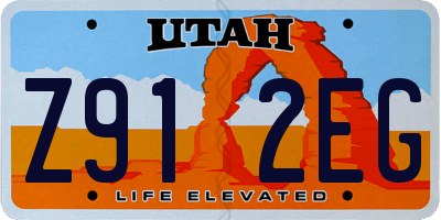 UT license plate Z912EG