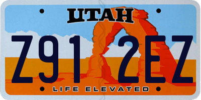 UT license plate Z912EZ