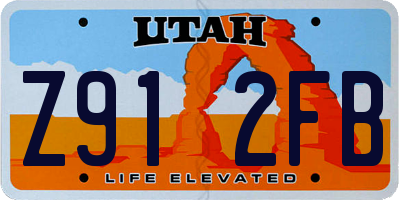 UT license plate Z912FB