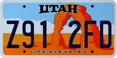 UT license plate Z912FD
