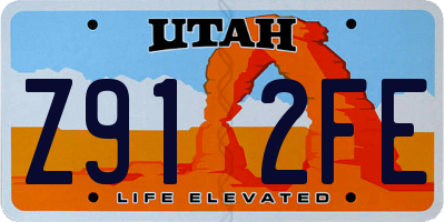 UT license plate Z912FE