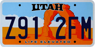 UT license plate Z912FM