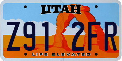 UT license plate Z912FR