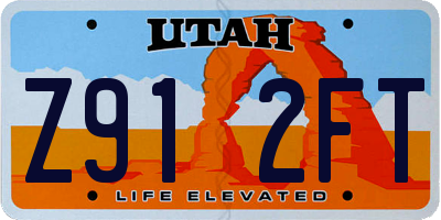 UT license plate Z912FT
