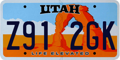 UT license plate Z912GK
