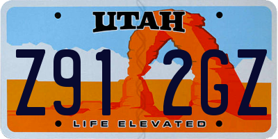 UT license plate Z912GZ