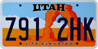 UT license plate Z912HK