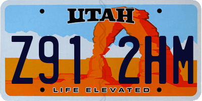 UT license plate Z912HM