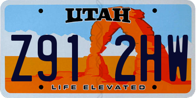 UT license plate Z912HW