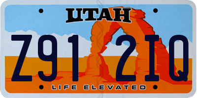UT license plate Z912IQ