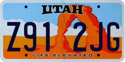 UT license plate Z912JG