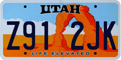 UT license plate Z912JK