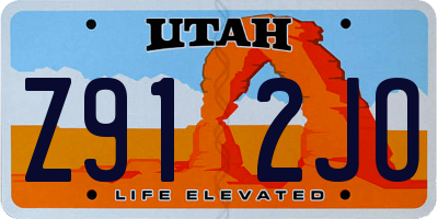 UT license plate Z912JO