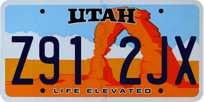 UT license plate Z912JX