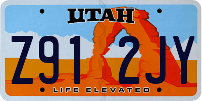 UT license plate Z912JY