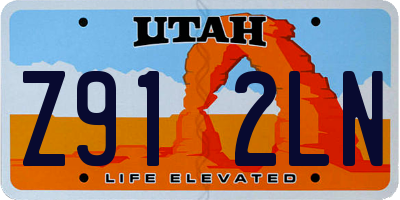 UT license plate Z912LN
