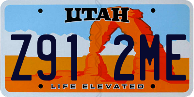 UT license plate Z912ME