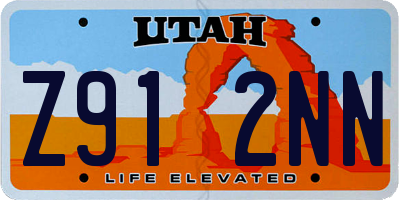 UT license plate Z912NN