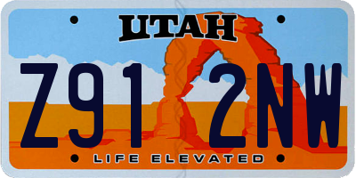 UT license plate Z912NW