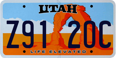 UT license plate Z912OC